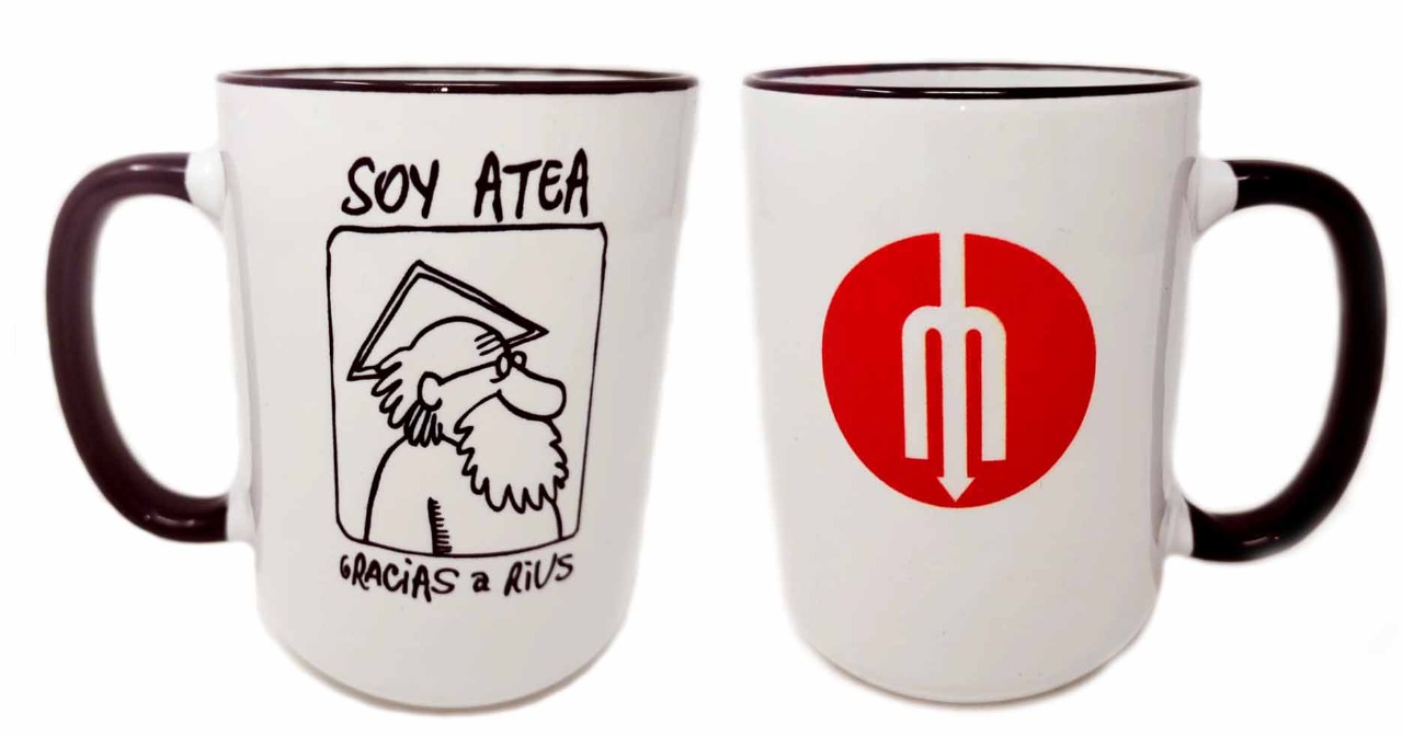 Taza grande (15 onzas) “Soy atea gracias a Rius”