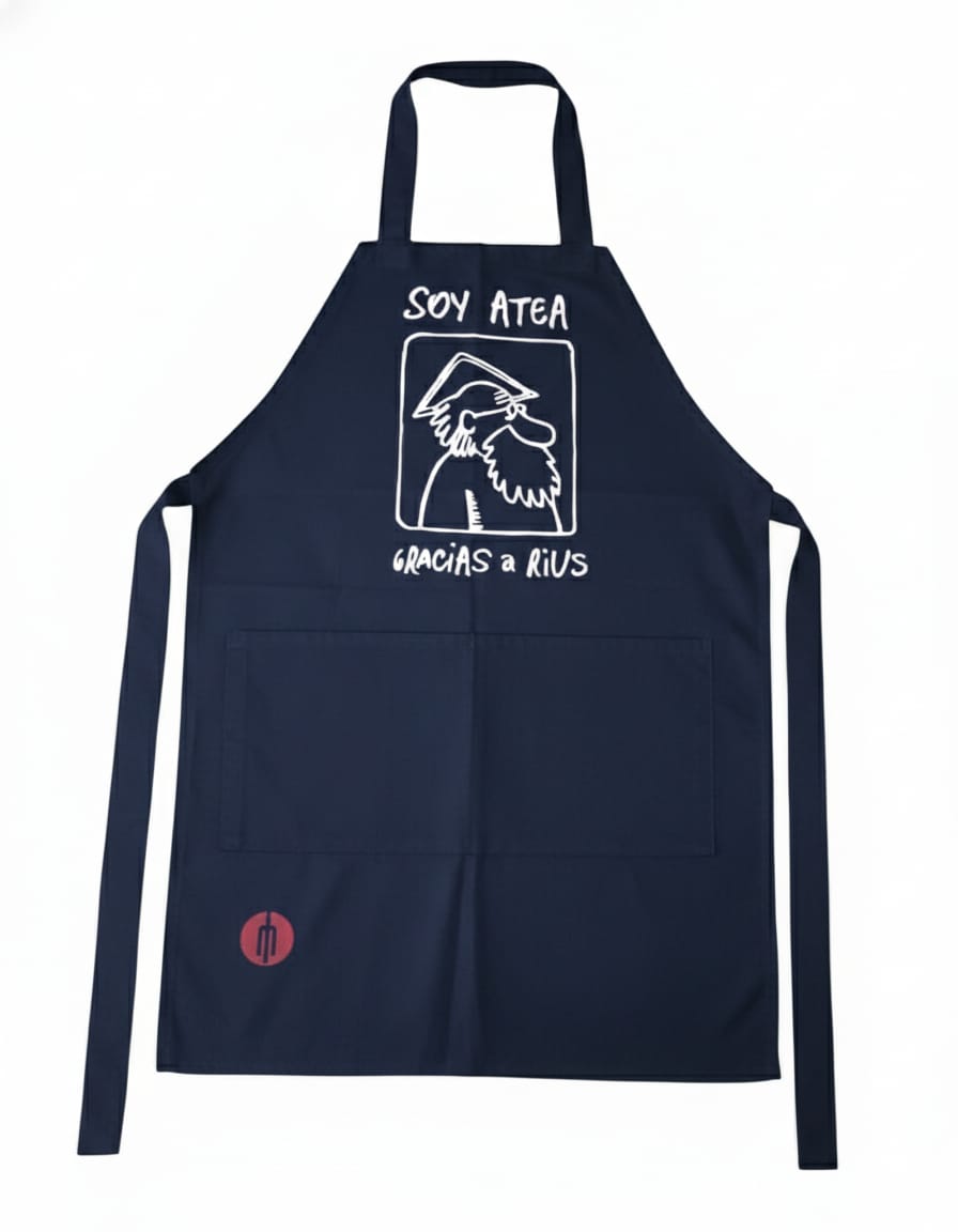 Mandil color azul marino “Soy atea gracias a Rius”