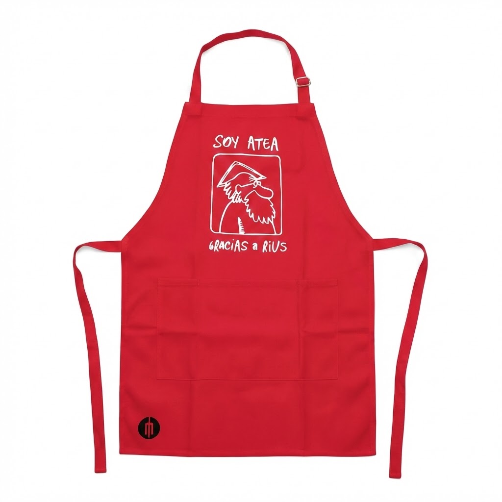 Mandil color rojo “Soy atea gracias a Rius”