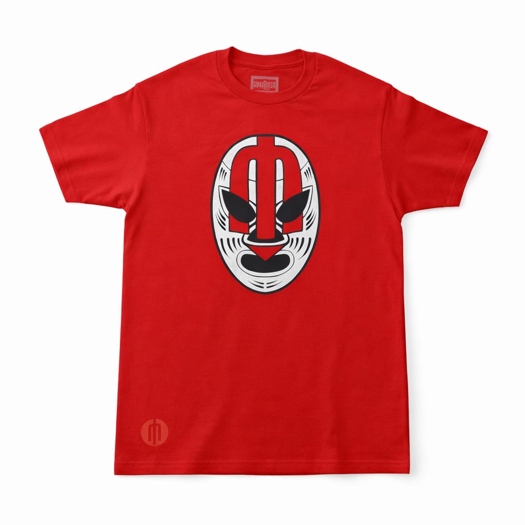 Playera para caballero color rojo “Máscara luchador”