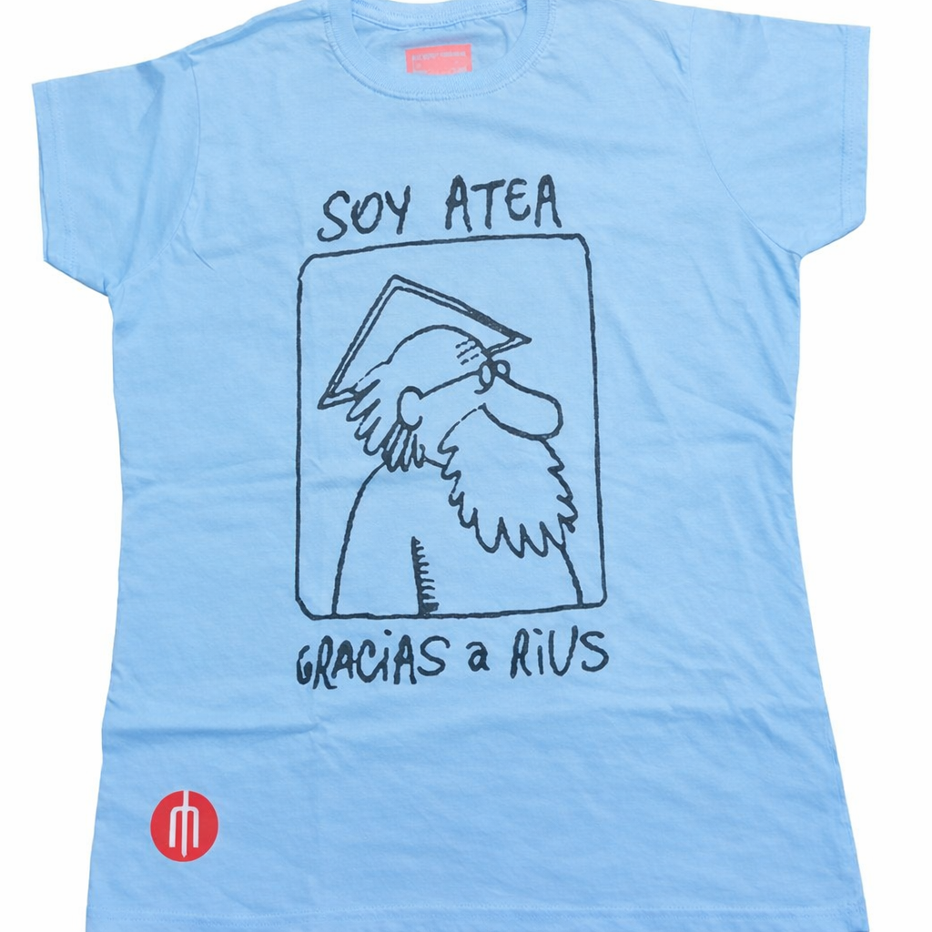 Playera para dama color azul claro “Soy atea”