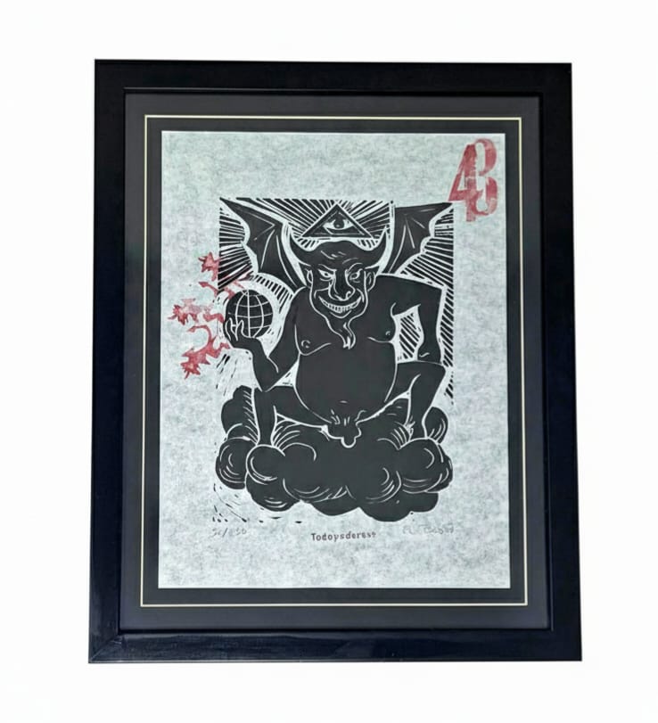 Grabado “Todo Poderoso” por El Fisgón