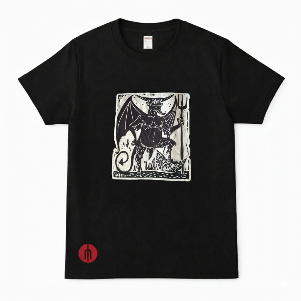 Playera para caballero color negro “Mi pobre angelito”