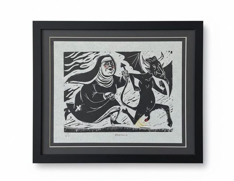 Grabado “La monja” por El Fisgón