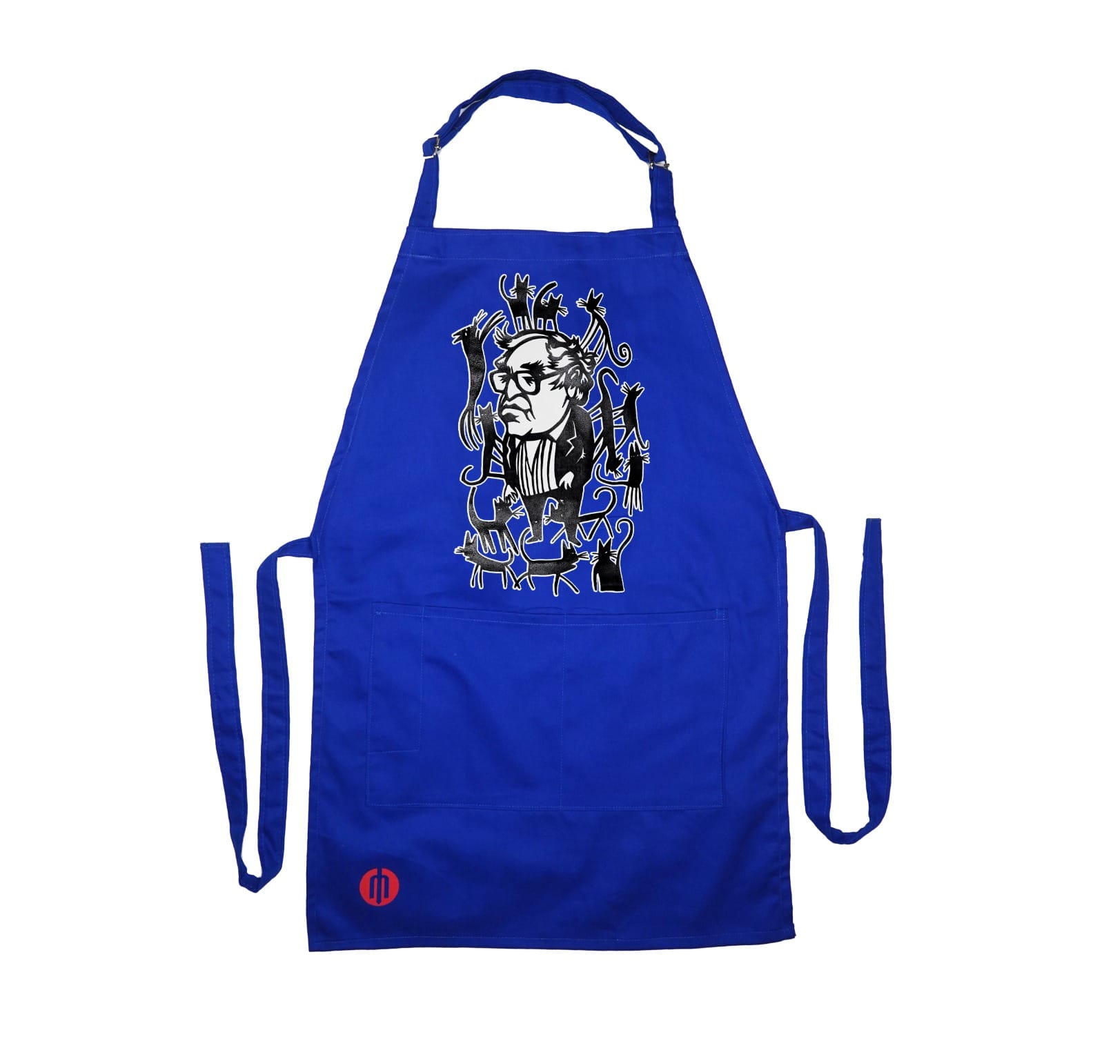 Mandil color azul rey dos tintas “Monsi”
