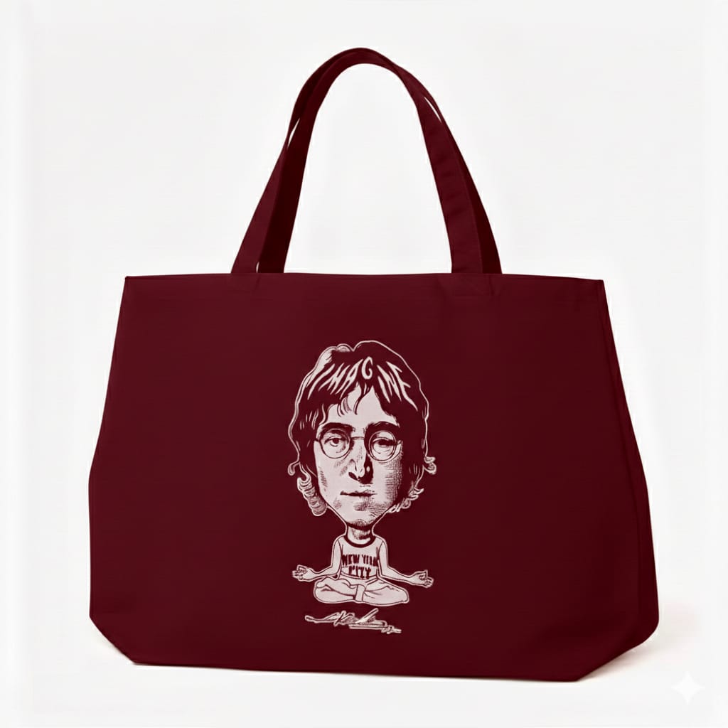 BOLSA GABARDINA COLOR VINO “ LENNON ”
