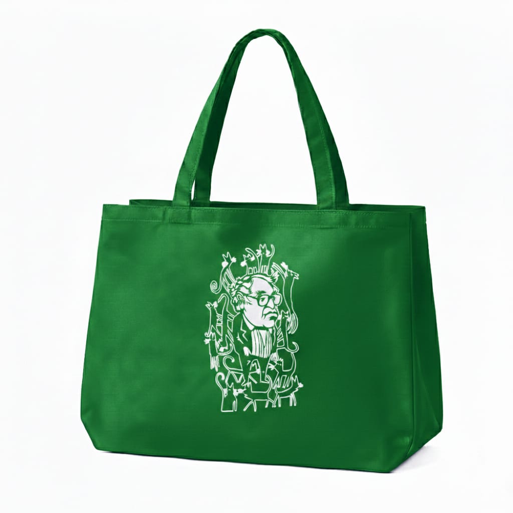 BOLSA GABARDINA COLOR VERDE BANDERA “ MONSI ”