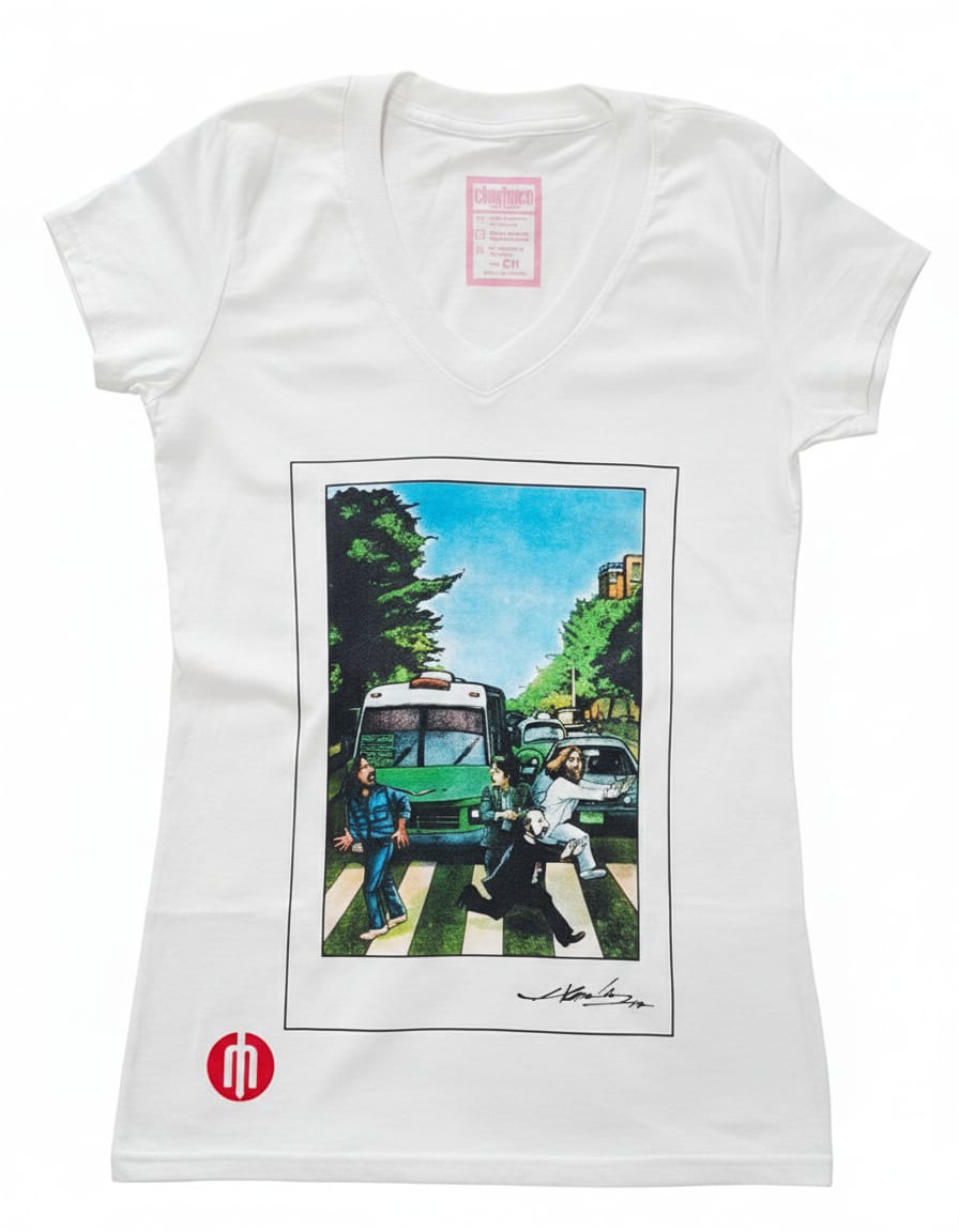 Playera para dama color blanco “Abbey Road Esquina Rìo Churubusco”