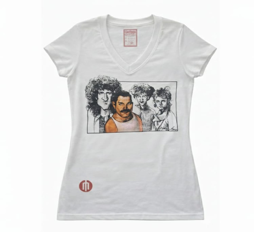 Playera para dama color blanco “Queen”